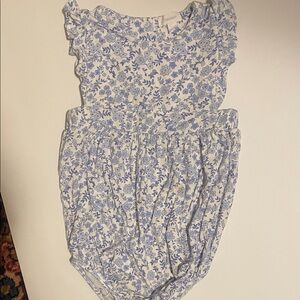 Angel Dear Blue Floral Baby Romper
